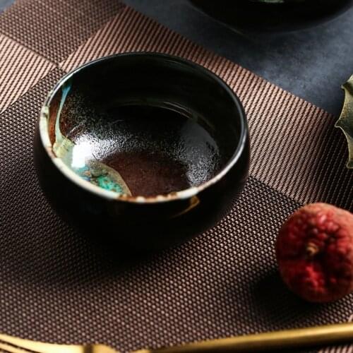 Japanese-style ceramic bowl tableware personality insulated high-footed rice bowl restaurant retro 4.5 inch syrup soup bowls