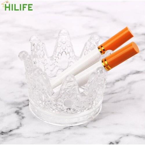 Crown glass ashtray Cigarette Tray Multifunction Crystal Ashtray Home Decoration Smoking Accessories Candle Holder