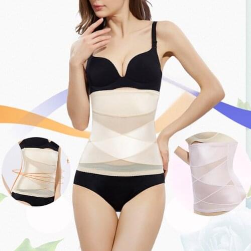 Fashion Body Shaper Soft Waist Trainer Pink Black Skin Color Comfortable Body Slimming Underwear Women Slimming Belt 1PC