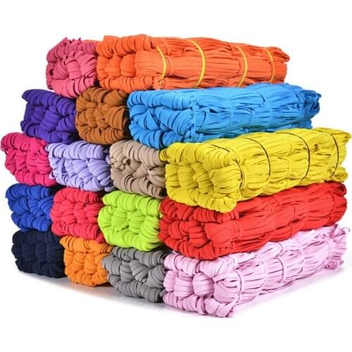 XUNZHE Color Width 6mm*330m Flat Elastic Band Sewing Clothing Accessories Nylon Webbing Garment Sewing Accessories