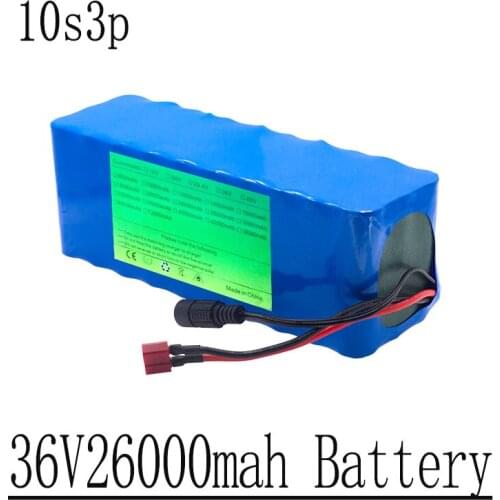 Li-Ion Motorcycle Battery, High Power Capacity Electric Scooter, 36V, 26Ah, 500W, 42V, 10ah, 18650, With15a BMS