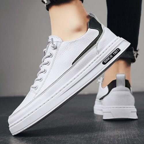 2021 Korean Mens New Anti Slip Off White Shoes Fashion Student Casual Flat Shoes Lightweight Mens Breathable Shoes Size 44