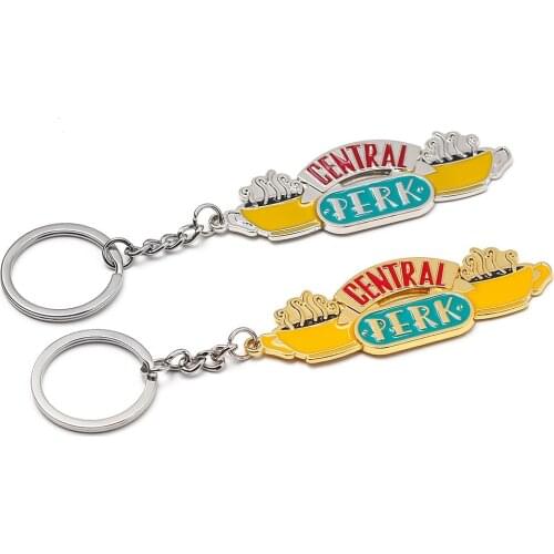 Friends TV Show Keychain Coffee Time Photo Frame Pendant Key Chain For Women Men Car Keyring Jewelry Gift