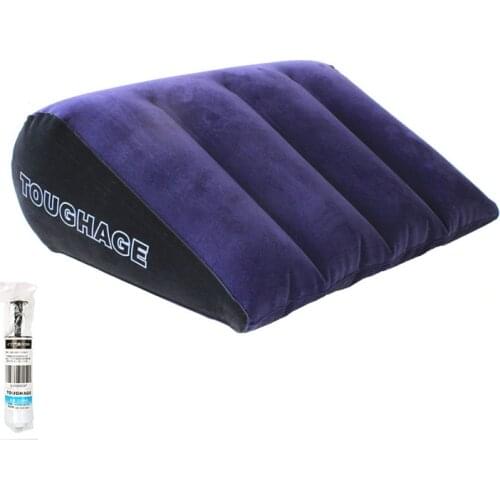 Inflatable Wedge shape back cushion couples Position Pillow Sofa PVC Flocking fabric Close skin