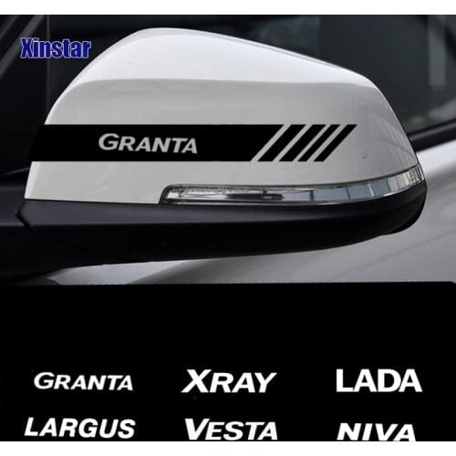 2pcs Rearview Mirror Sticker For Lada Vesta Xray Largus Granta NIVA