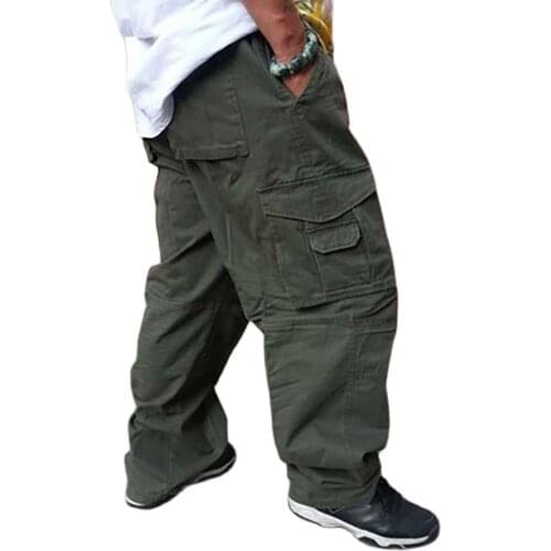 New Fashion Cargo Pants Men Casual Loose Baggy Trousers Streetwear Hiphop Harem Pants Plus Size Male Clothing