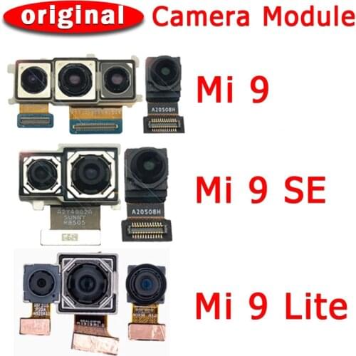 Original Front and Rear Back Camera For Xiaomi Mi 9 Mi9 SE Lite 9SE Main Facing Camera Module Flex Cable Replacement Spare Parts