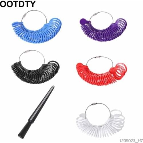 Plastic Ring Size Mandrel Stick Finger Gauge Ring Sizer Measuring Jewelry Tool