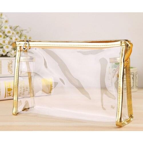 PVC Transparent Storage Bag Zipper Make Up Case for Women Non-smell Beauty Organizer Pouch Fashion Travel Cosmetic Wash Bags
