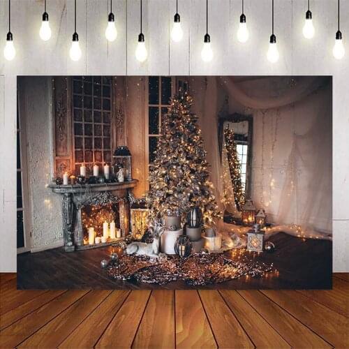 Christmas tree fireplace photography background shining light christmas party supplies fireplace decoration photograhic studio