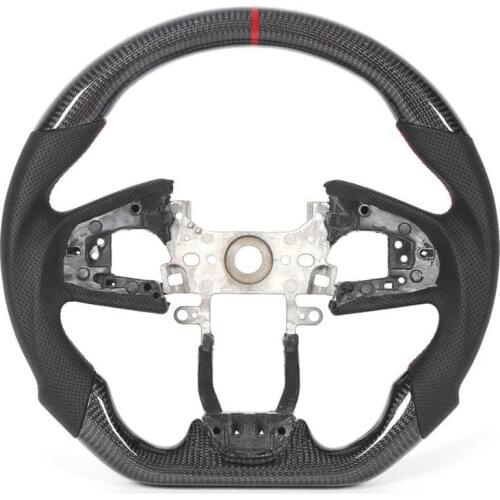 Steering Wheel Nappa Perforated Leather Carbon Fiber Replacement for Civic FC 2016 2017 2018 2019 2020 2021 Automobiles