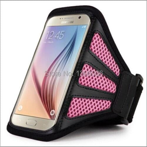 For Samsung Galaxy S6 Mesh Breathing Holes Cell Phones Running Sport Armband Belt Bags Case Cover Earphone