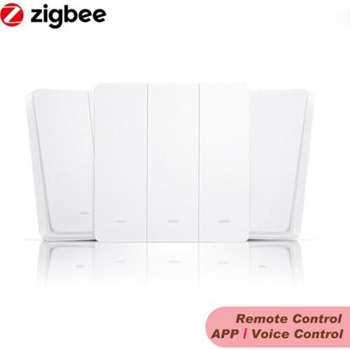 ZigBee Tuya Smart Switch Light Switch Wall Panels Power Button Switch Smart Home Control Support Alexa Goodle Home