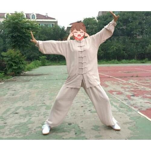 5color unisex pure cotton grey/khaki/black/blue wushu martial arts uniforms Tai Chi clothing taiji kung fu suits high quality