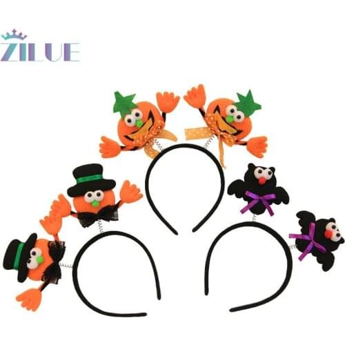 Zilue 1pcs/Lot Pumpkin And Bat Halloween Pumpkin Headdress For Child Birthday Party Decoration Halloween Party suppliers
