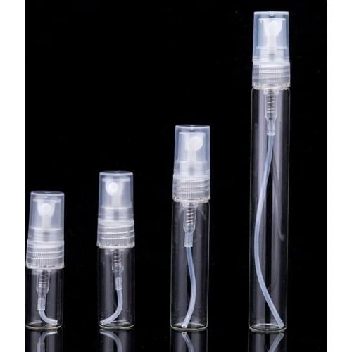 30/50Pcs 2ml Portable Refillable Clear Glass Empty Sprayer Perfume Bottles Cosmetic Atomizers Spray Bottle Container