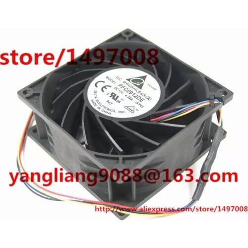 Delta Electronics PFC0912DE AY01 DC 12V 4.32A 90x90x38mm 4-wire Server Cooling Fan