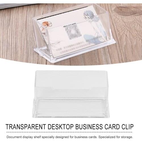 Acrylic Clear PMMA Business Card Holder Display Stand Desk Desktop Countertop Business Card Holder Desk Shelf Box