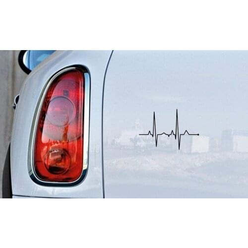 5.4"*3.7" Heartbeat Line Cardiac Monitor Car Vinyl Sticker Decal Bumper
