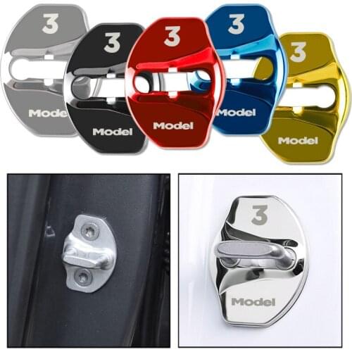 2pcs Stainless steel Car Door lock cover rust cover cover door lock cover for Tesla model 3 model X Y style Roadster Accessories
