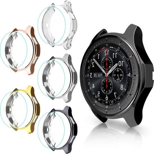 Cover for Samsung Galaxy Watch active 46mm 42mm Case+film galss Gear S3 frontier bumper soft smart watch plated protective shell
