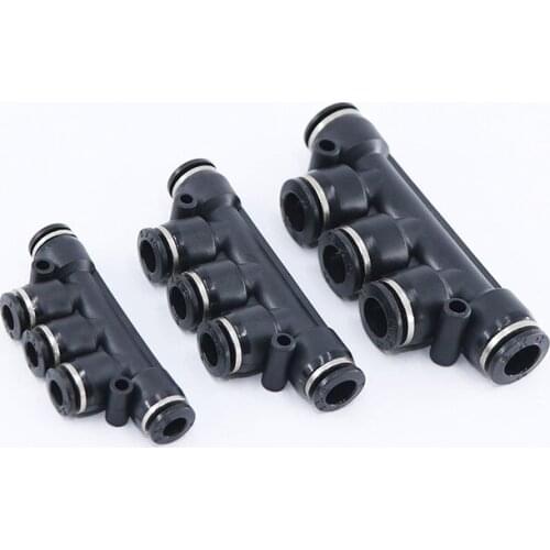 Black PK series For 4/6/8/10/12mm Air Pipe Fittings Hose Tube Straight Pneumatic Fittings