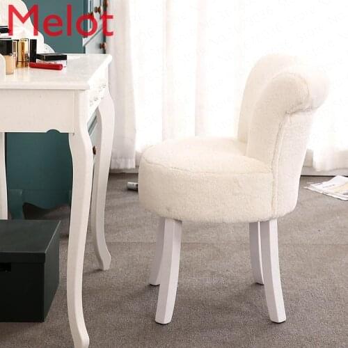 European Dressing Stool Back Makeup Chair Nail Table Bedroom Shoe Bench Makeup Armchair Rocking Chair Moder Livingroom Chairs