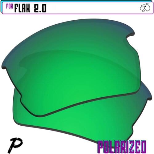 EZReplace Polarized Replacement Lenses for - Oakley Flak 2.0 Sunglasses - Green P