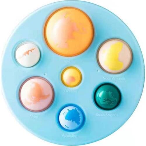 Adult Kids It Stress Relief Toy Finger Press Popping Silicone Planet Decompression Toys Children Birthday Gift