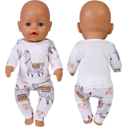 Doll Baby Clothes Flamingo Alpaca Frog Suit Fit 18 Inch American&43 CM Reborn New Born Dolls OG Girl Doll Russia DIY Gift`s Toy