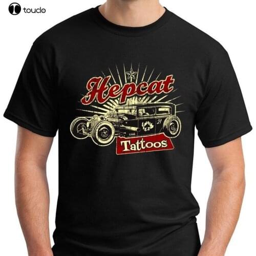 Summer Style Fashion Men Casual Tees Hepcat Tattoos T Shirt Rockabilly Hotrodnovelty T Shirts