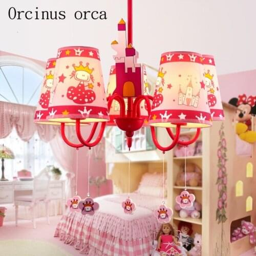 Fashion cartoon childrens room chandelier personality lovely creative cozy girl room LED Princess Chandelier free shipping