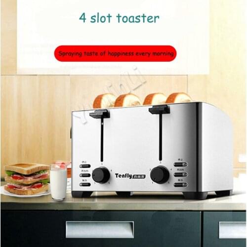 Multi - function toaster automatic stainless steel household business toast machine 4 slots break baking machine THT-3012B