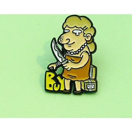 Fashion Creative Shopaholic Chop Hand Style Personality Design Fashion New Brooch Trend Badge Men And Women All-Match Ing Style