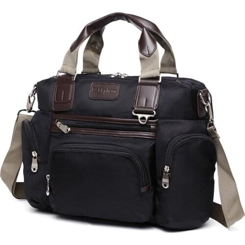 Mens Satchels Hand-held Cross-body Bag Casual Mens Business Waterproof Oxford Cloth Shoulder Bag