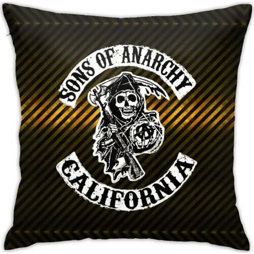 Sons Of Anarchy 45x45cm Pillowcase GAME ROOM Throw Cushion Pillow Cover Printing Cushion Pillow Case Bedroom Office
