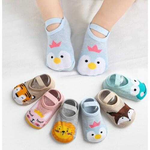 Baby boys girls floor socks baby toddler socks autumn winter cotton cute cartoon comfortable baby boy girl non-slip socks