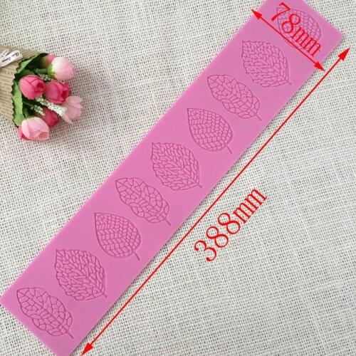 New lace leaf shape silicone mold Fondant Cake decorated around the edges