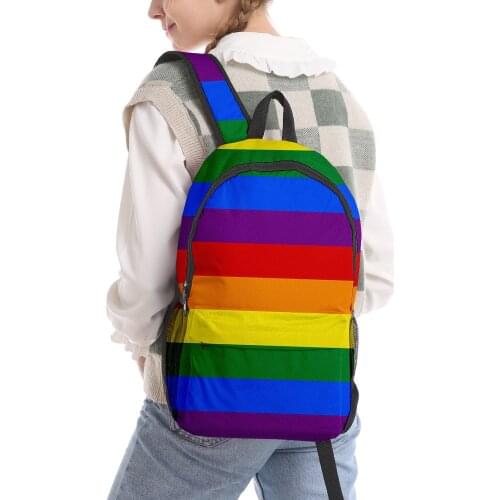 2020 New Arrival LGBT 3D Digital Color Printing Campus Student Backpack Laptop Bag Youth Casual Fashion Men/Women Bag