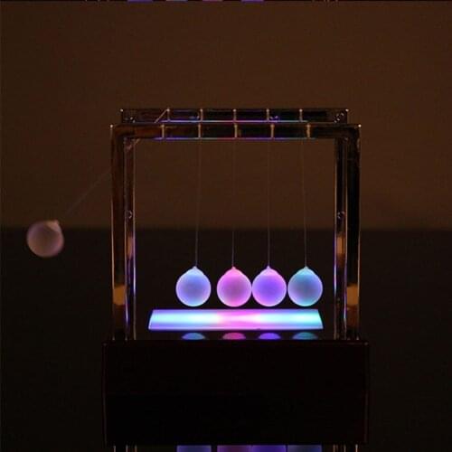 Switch Control Office Decoration Sleeping Light Bedroom Bedside Table Lamp Newton Cradle Metal Pendulum Steel Balance Ball