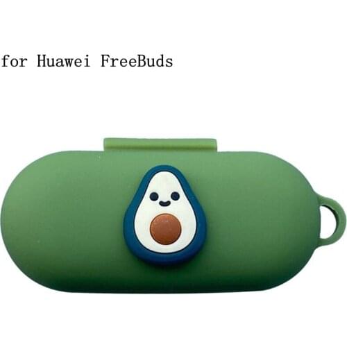 Dustproof Protective Case Silicone Cover with Keychain for Huawei FreeBuds for Honor Flypods Lite Youth Version Headset