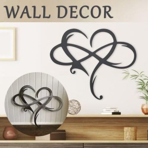 DIY Eternal Love Wrought Iron Decoration Indoor Ornaments Metal Wall Mount Word Sculpture Home Collection Decorative Hanging Art