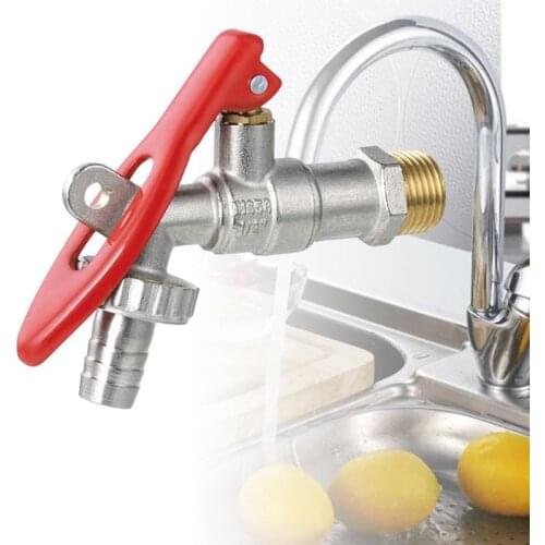 1/2'' Brass Thread Water Tap Lockable Washing Machine Faucet Water Flow Control Faucets Water Tank Pipe Connector