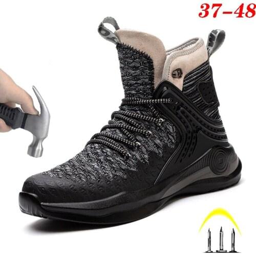 Labor Insurance Shoes, Mens Steel Toe Cap, Anti-Smashing And Piercing Protection, Four-Season Work Shoes, Safety Shoes 2020