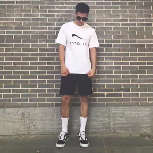 IMINCN 2Pair ins Young People Hiphop gay lgbt sexy office sport Cotton Dance Street High Fashion long Black White Sock