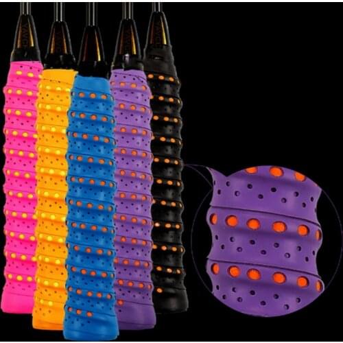 1 Piece 1m 11 Colors Anti Slip Racket over Grip Roll Tennis Badminton Squash Handle Tape Badminton Racket Sweat Band