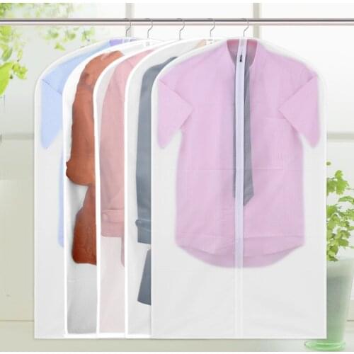 1pc Clothing Dust Cover Garment Suit Coat Protector Wardrobe Storage Bag Waterproof Hanging Organizer Bag for Clothes