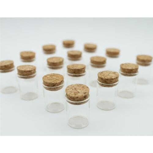 12pcs/lot 15ml 30*40mm Small Glass vial Bottle Test Tube With Cork Mini spice Jars Containers