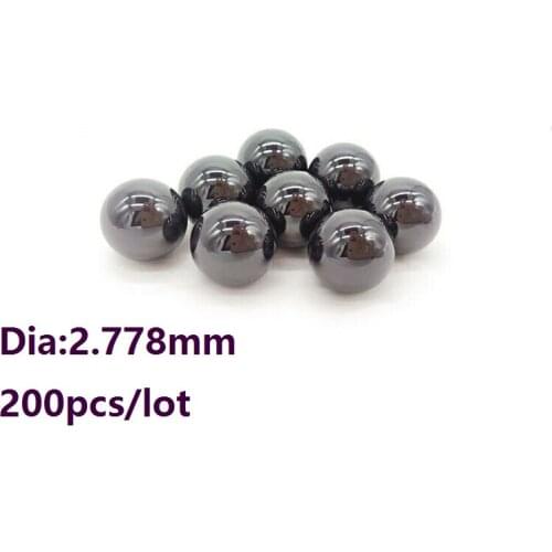 200pcs/lot G5 Si3N4 Diameter 2.778mm ceramic balls Silicon Nitride 2.778mm bearing balls