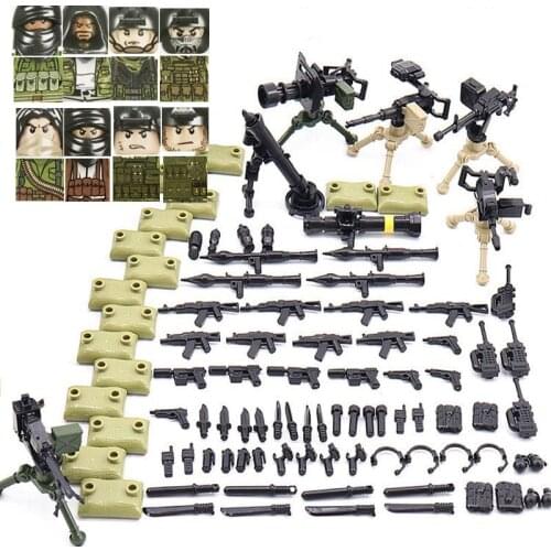 8 Pieces WW2 Camouflage Soldiers Military Figures Building Block Army Soldier With Weapon MOC Block Children Toys